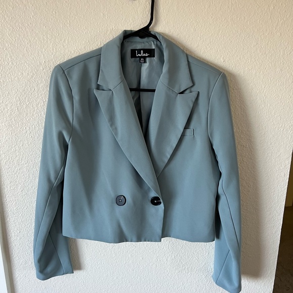 Lulus Jackets & Blazers - Lulus blue crop blazer